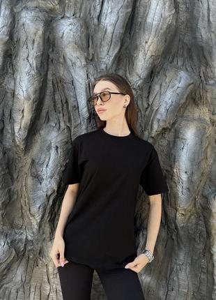 Чёрная футболка оверсайз🖤
