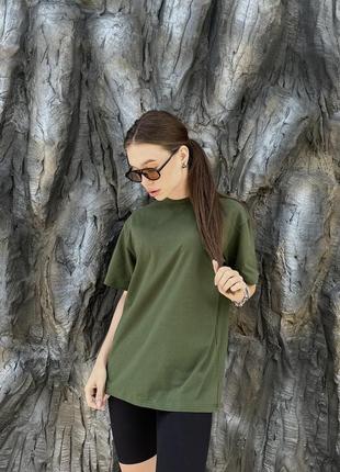 Оверсайз футболка хаки💚