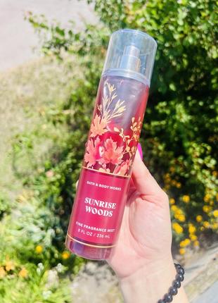 Міст / спрей для тіла sunrise woods від bath&body works