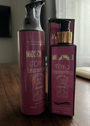 Набір парфумований гель для душу і лосьйон для тіла moschino toy 2 bubble gum exclusive
