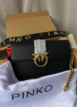 Сумка клатч pinko black gold premium 1:1 найвища якість