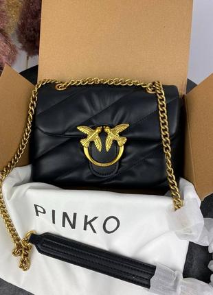 Сумка клатч pinko puff black premium 1:1 найвища якість