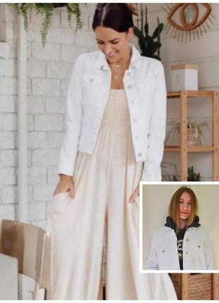 Біла джинсова куртка denim&co англія