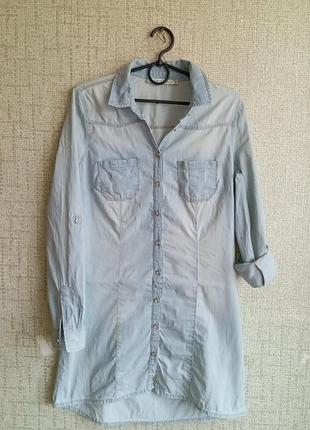 Стильная рубашка туника хлопок,варенка