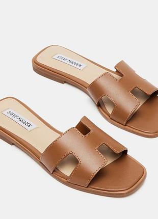 Жіночі шльопки тапки steve madden hadyn cognac оригінал