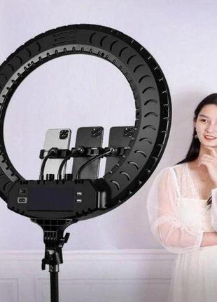 Led лампа кольцевая для селфи с держателем для телефона rl-21 55 см , светодиодная большая лампа
