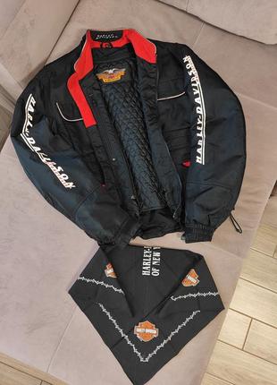 Нейлонова куртка бомбер davidson hd racing windbreaker jacket 
оригінал5 фото
