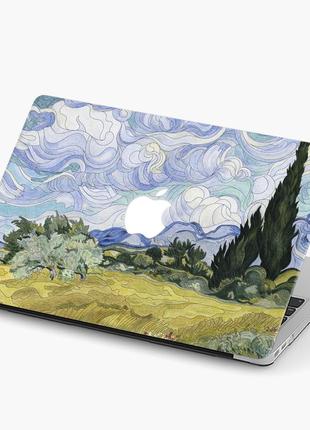 Чехол пластиковый для apple macbook pro / air винсент ван гог пшеничное поле с кипарисами (van gogh) макбук