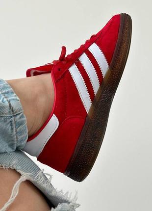 Adidas handball special scarlet gum женские кроссовки адедас красные, кроссовки жеncкие красавное адидас4 фото