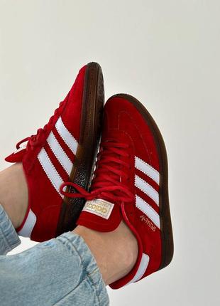 Adidas handball special scarlet gum женские кроссовки адедас красные, кроссовки жеncкие красавное адидас8 фото