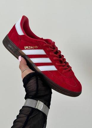 Adidas handball special scarlet gum женские кроссовки адедас красные, кроссовки жеncкие красавное адидас2 фото
