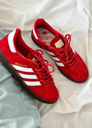 Adidas handball special scarlet gum женские кроссовки адедас красные, кроссовки жеncкие красавное адидас7 фото