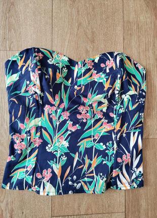 Корсет в цветочный принт