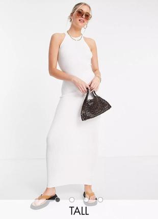 Круте біле плаття в підлогу максі довге missguided tall 36/s