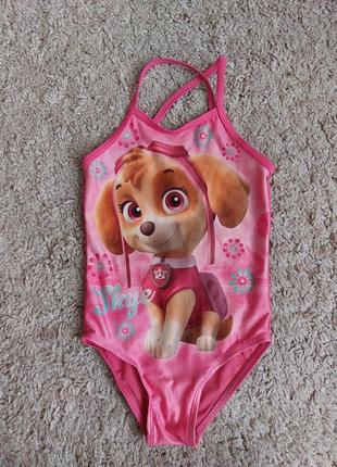 Купальник на девочку 4-5 лет "щенячий патруль"