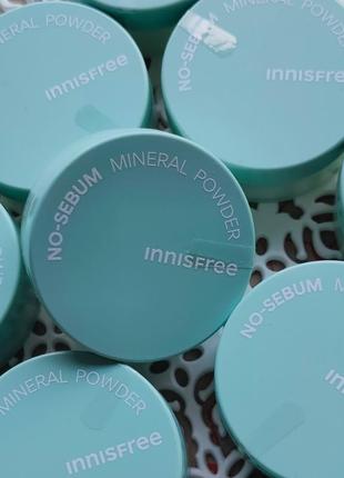 Пудра для обличчя розсипчаста матуюча безбарвна innisfree no sebum mineral powder 5g