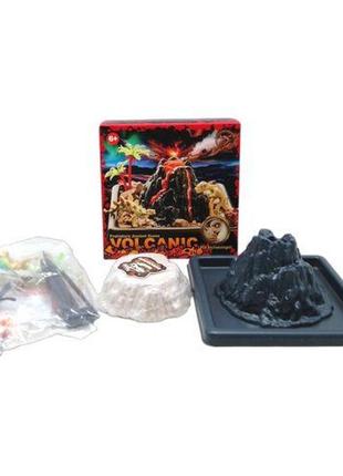 Розкопки 129-23 3d скелет динозавра (у гіпсі), вулкан, окуляри, інструменти, 18-18-9см