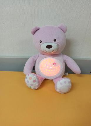 Іграшка проектор музичний ведмежа chicco рожевий