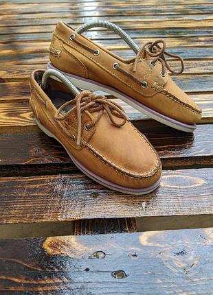 Чоловічі шкіряні туфлі лодочки timberland