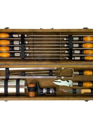 Подарочный набор шампуров охотник ручной работы