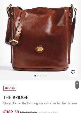 Фирменная кожаная сумка the bridge, оригинал