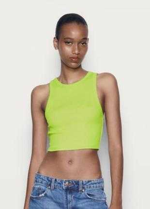 Топ в рубчик zara