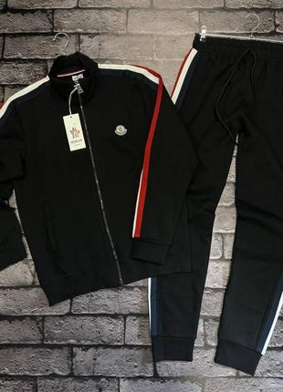🔥 мужской костюм moncler черный олимпийка брюки