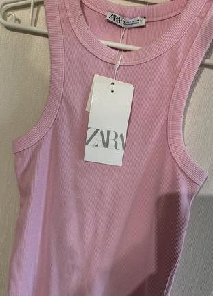 Продаю новую майку zara. майка розовая зара2 фото