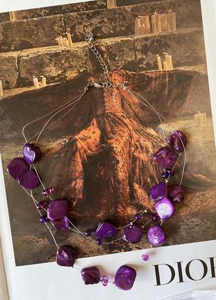 Намисто перламутр на нитці-жилці