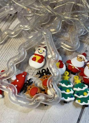 Гірлянда штора фігурки в ялинці 3 м, світлодіодна лед гірлянда на вікно