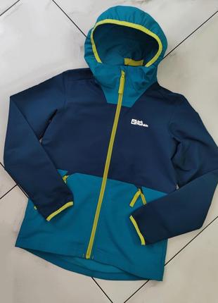 Непродувна куртка вітровка jack wolfskin 11-12 років (146-152 см)2 фото