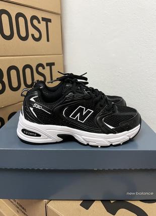 New balance 53о premium кроссовки25 беленс кожаные с сеткой демисезонные