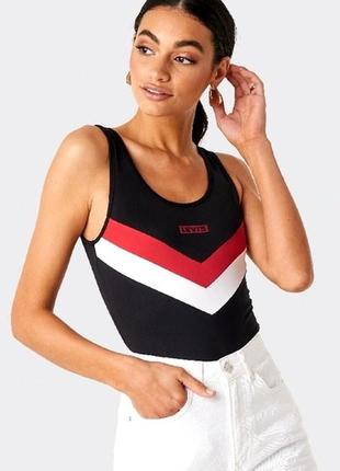 Брендовое боди levis комбидресс спортивный купальник слитный цельный