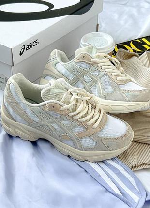 Летние женские кроссовки asics gel-1130 white/beige