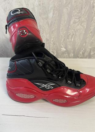 Кроссовки оригинал reebok question mid black/red