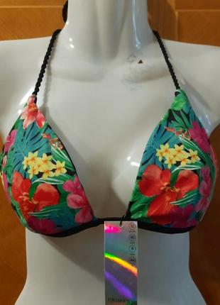 Верх купальника в цветах, треугольник, р.12 от primark