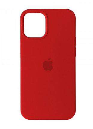 Силіконовий чохол для iphone 14 pro max з закритим низом silicone case червоний red 14 (бампер)