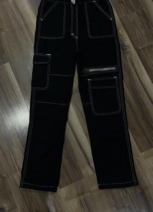 Штани карго чорні