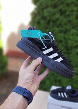 Adidas campus чорні( білі смужки