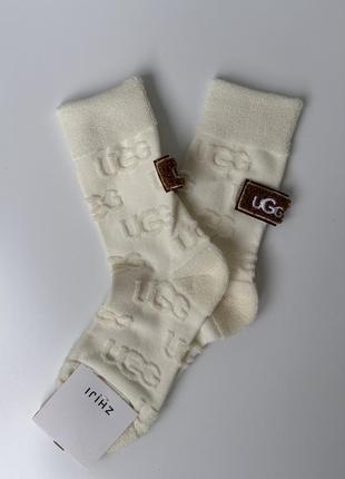 Носки молочные высокие ugg🤍🤎 носки высокие в молочном цвете ugg🤎🤍