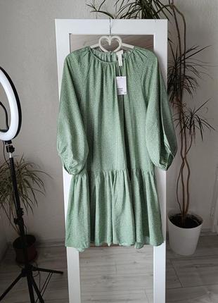 Сукня в квіти h&m, плаття baby doll як zara