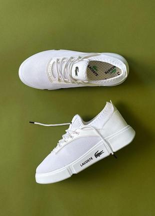 Мужская обувь lacoste white, кеды на лето лакоста