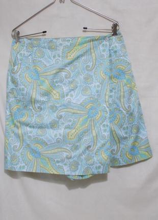 Скорты стрейч (шорты-юбка) для активного отдыха принт 'golfino' 50-52р