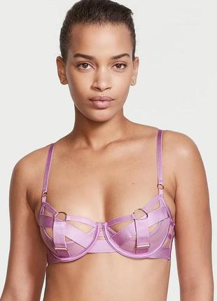 Бюстгальтер-балконет victoria's secret с открытой чашкой и сеточкой