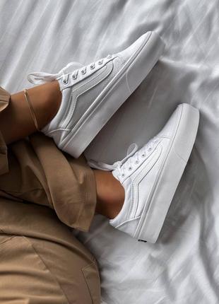 Кеди на платформі vans old skool platform white