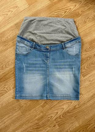 Джинсова спідниця для вагітних