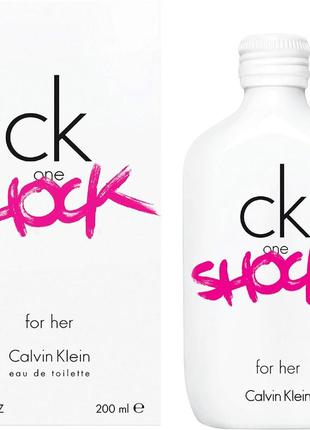 Туалетна вода для жінок calvin klein one shock for her. 200 мл. оригінал3 фото