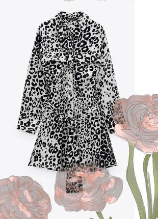 Zara сукня в принт. xs-s