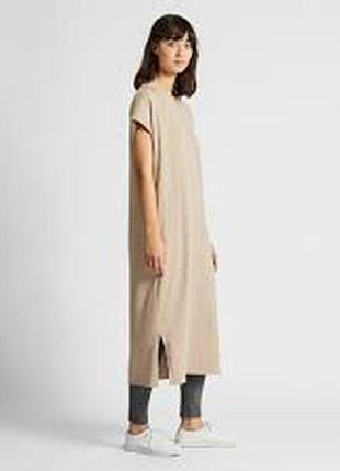 Длинное платье(короткий рукав) от uniqlo юникло