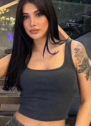 Трендова майка-топ варьонка